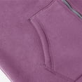 thumbnail image 6 of Baberdicy Lady Jacket Women's Fall and Winter Solid Color Zipper Thickened Double Polar Fleece Hooded Coat Plus Size Soft Comfort Fit Casual Coat Zip Casual Jacket Purple, 6 of 8