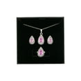 thumbnail image 6 of Pretty In Pink Teardrop Simulated Sapphire Pendant, Earrings and Ring Set Size 7, 6 of 7