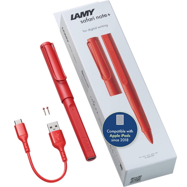 Lápiz capacitivo LAMY Safari Note+ rojo para iPad con Palm Rechazo