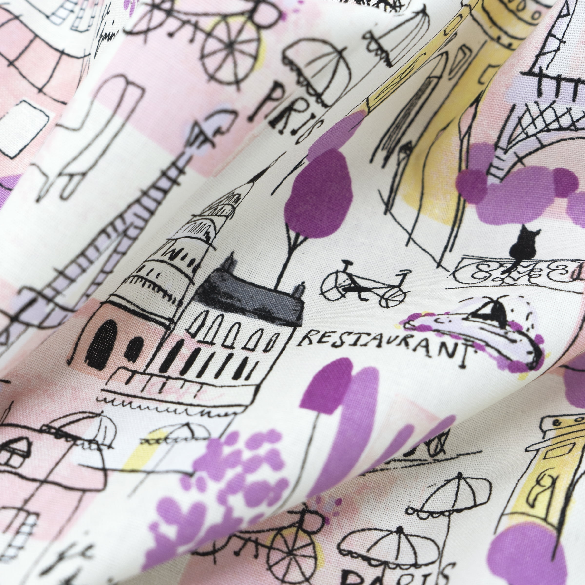 Waverly Inspirations 1 Yard Cut 100% Cotton Prints Fabric Paris Days 44" Wide for Quilting & Sewing