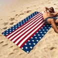 thumbnail image 4 of BZPIZ 4th of July Beach Towels, Red/White/Blue, Highly Absorbent, Quick Dry, Sand Free Lightweight Beach Towel Beach Essentials for Beach Bath Pool Summer & Vacation Independence Day Decorations, 4 of 7