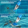 thumbnail image 4 of TeqHome Cordless Handheld Pool Vacuum with Telescopic Pole 21 GPM Powerful Suction 90 Min Runtime 1.8L Debris Chamber IPX8 Waterproof for Above Ground Pool and Inground Pool Blue, 4 of 11