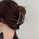 thumbnail image 2 of 3 paquetes de pinzas de metal semicirculares grandes (plata+oro+oro rosa), pinzas para el cabello huecas antideslizantes, pinzas para el cabello para fijar el cabello, 2 of 5