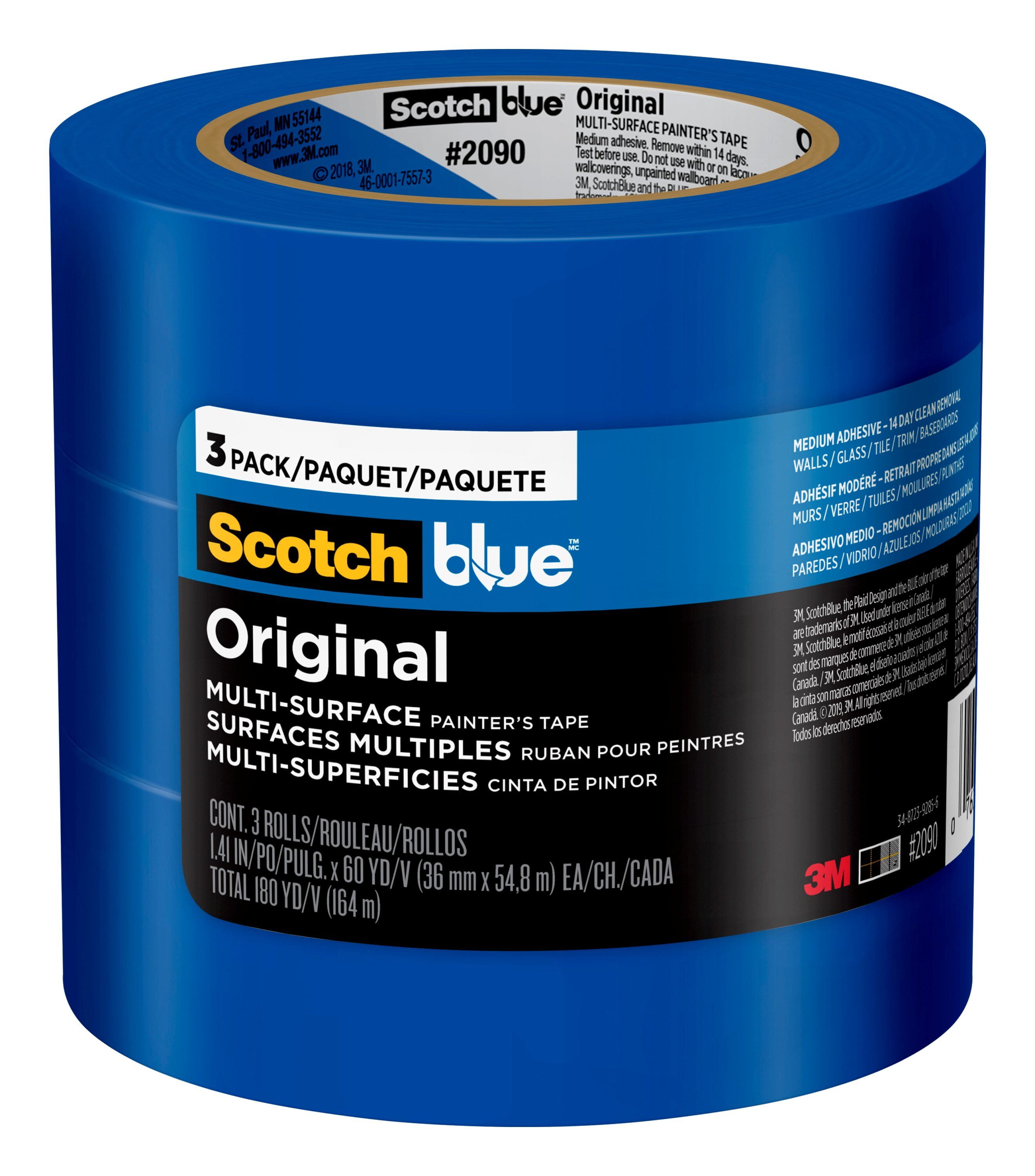 ScotchBlue Original MultiSurface Painter's Tape 209036AP3, 1.41 in x