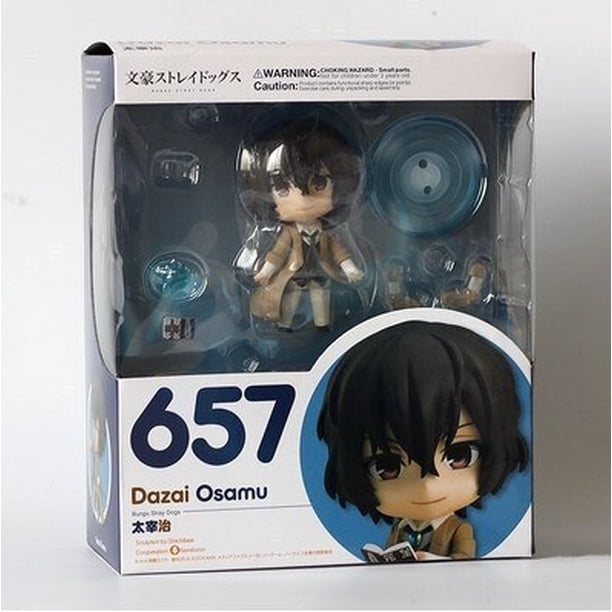 Figura de acción del Anime Bungo Stray Dogs de 10cm, número 1191, Akutagawa Ryunosuke, modelo de colección de PVC con cara cambiable Gong Bohan LED