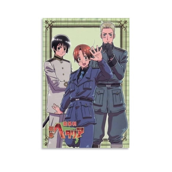 Anime Hetalia Axis Powers Poster Print (2) Poster Cool Artworks Painting Wall Art Canvas Prints Hanging Picture Home Decor Posters Gift 12x18inch(30x45cm)