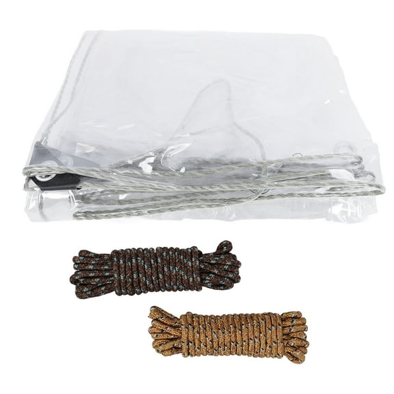 PVC Tarp, Windproof Wide Application Heat Retention 3x5m Transparent Garden Rainproof Tarpaulin  For Greenhouse