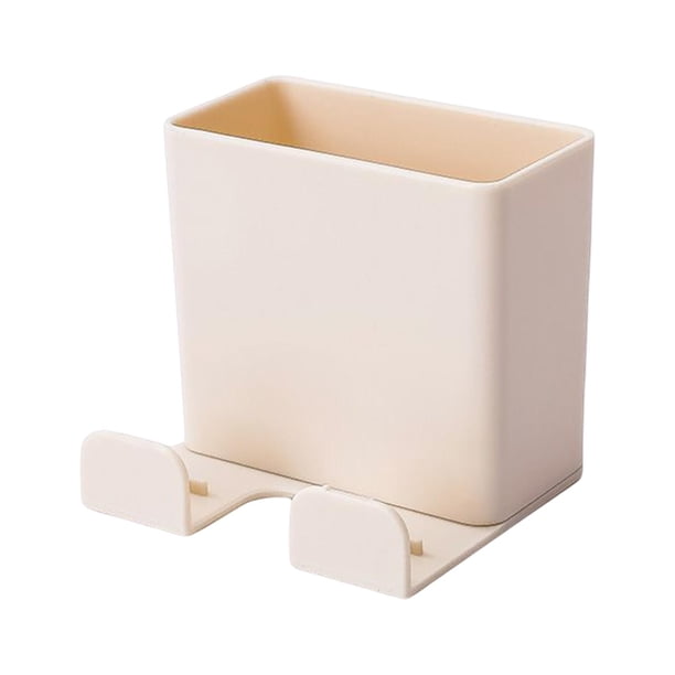 Cajas de almacenamiento para control remoto, organizador de pared sin perforaciones para uso en la oficina y el hogar. beige