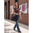 thumbnail image 6 of Gustave Denim Crossbody Bag for Women Cute Y2k Hobo Shoulder Bag Multi Pockets Vintage Jean Tote Purse Handbag(Black), 6 of 8