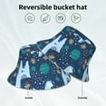 thumbnail image 2 of Yiaed Alpaca Astronaut in Space Print Reflective Stripe Bucket Hat Unisex Funny Outdoor Fisherman Cap Beach Sun Hat, 2 of 5