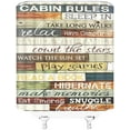 thumbnail image 3 of Lake Rules of Cabin Shower Curtain Vintage Wooden Lake Rules Rustic Lodge Funny Inspirational Quotes Plank Camping Retro Farmhouse Bathroom Decor Fabric Curtain with Hooks, 3 of 3