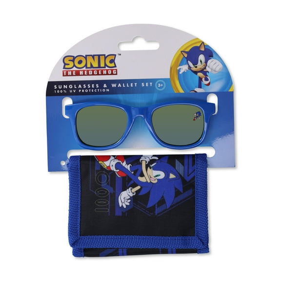 Sega Sonic the Hedgehog Boys Sunglasses and Wallet 2-Piece Set, Blue