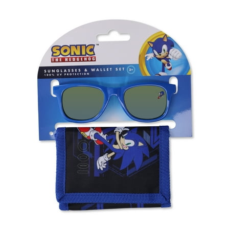 Sega Sonic the Hedgehog Kid's Sunglasses and Wallet 2-Piece Set, Blue