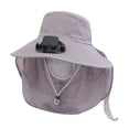 thumbnail image 3 of Kcolen Sun Hat for Women Large Head Solar Powered Fan Bucket Hat with UPF50+ Wide Brim for Outdoor Summer Activities and Sports, 3 of 6