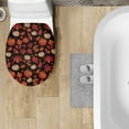 thumbnail image 4 of ZIATUBLE Autumn Pumpkin Toilet Lid Dust Cover Thanksgiving Maple Oval Toilet Lid Covers Happy Fall Easy to Install Toilet Lid Cover with Stretch Edges Toilet Seat Covers, 4 of 6