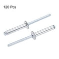 thumbnail image 4 of Unique Bargains 5mm Diameter 25mm Grip Length Silver Tone Aluminum Blind Rivets 120 Pack, 4 of 4