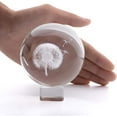 thumbnail image 1 of Bola de cristal de diente de león, bola de meditación pisapapeles para decoración del hogar con soporte de cristal Levamdar YZY758-1, 1 of 3