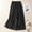 Black, variant on Linen Pants Women Summer Solid Color Elastic Waist Breathable Thin Split Hem Loose Wide Leg Pants Flowy Pants