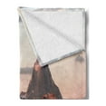 thumbnail image 2 of Landscape Soft Flannel Fleece Throw Blanket, Rocky Mountains Peak Sunset Big and Natural Scenery Aerial American Setting, Cozy Plush for Indoor and Outdoor Use, 50" x 60", Multicolor, by Ambesonne, 2 of 5