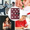 thumbnail image 5 of Premium Faux Leather Notebook - Refillable, Multi-Functional Organizer, 23.3x17cm, All-Season Use，Many Hearts, 5 of 6