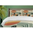 thumbnail image 3 of Ambesonne Monstera Duvet Cover Set, Mid Century Boho Abstract, Queen, Cinnamon Pale Sage Green, 3 of 6
