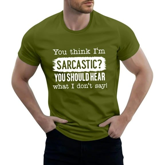 NAMTYQX Mens Hawaiian Shirts Short Sleeve Elasticated Hawaiian Cool Plus Size Short Sleeved Crew Neck Casual Pattern Loose Lightweight Men's T-Shirts Army Green Size 3XL