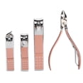 thumbnail image 4 of Rupoun 18-Piece Stainless Steel Manicure & Pedicure Grooming Kit, Rose Gold Nail Clipper Set with Cuticle Nippers, Eyebrow Scissors & Portable Case for Home Salon Care (5.9 inches / 15.00 cm), 4 of 10