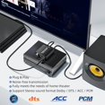 thumbnail image 4 of KSRplayer Convertidor de Audio Digital Bidireccional Óptico a Coaxial / Coaxial a Óptico, Adaptador Repetidor de Toslink SPDIF, 4 of 10