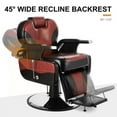 thumbnail image 5 of Artist hand Heavy Duty Hydraulic Barber Chair Recliner Beauty Salon Tattoo 360°Hair Styling Equipment(Black & Red), 5 of 14