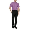 thumbnail image 3 of J. METHOD Men's Classic Regular Fit Button Down Short Sleeve Solid Color Dress Shirts S-5XL, 3 of 5