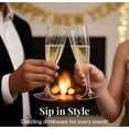 thumbnail image 3 of Set of 200 Plastic Champagne Flutes - Clear Champagne Glasses for Parties, Weddings, Events - 4.5 oz Disposable Drinkware - Elegant Stemware for Toasts Cocktails Mimosas, 3 of 5