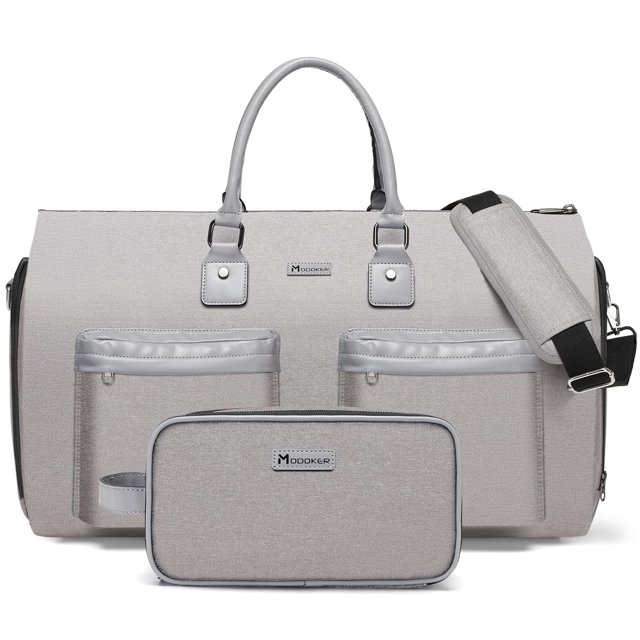 Perchero Modoker convertible con neceser gris claro