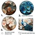thumbnail image 3 of Designart "Vibrant Display Of A Peacock Amidst Flowers II" Animals Peacock Floater Framed Wall Art Prints, 3 of 5