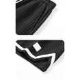 thumbnail image 4 of Men's Plus Size Casual Plaid Knit Shorts Relaxed Fit Drawstring Multiple Pockets Lightweight Breathable Polyester Waffle Running Shorts for Summer Outdoor Wear(Black,S), 4 of 7