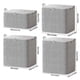 thumbnail image 2 of Bolsa De Almacenamiento Paquete de 2 bolsas de almacenamiento plegables de tela no tejida con cremallera, gran capacidad, para ropa de viaje, organizador de edredones con asas (gris, 110 L) Rkxzt, 2 of 9