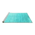 thumbnail image 2 of Ahgly Company Machine Washable Indoor Rectangle Abstract Turquoise Blue Contemporary Area Rugs, 4' x 6', 2 of 4