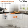 thumbnail image 5 of 24 in. Farmhouse Single Bowl White Fireclay Workstation Kitchen Sink with Accessories, 5 of 13