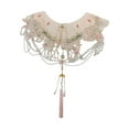 thumbnail image 2 of Chal de cuello desmontable, chal de hombro bordado con borlas de cadena para mujer, cuello falso decorativo para espectáculo en el escenario, 2 of 8