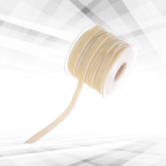 SOPOTUTU Beige Velvet Textile Ribbon Roll for Wrapping, Crafts, Home and Shop Decoration