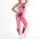 thumbnail image 3 of Gibobby Pantalones de mezclilla Hip-up Ink Pants Bubble Siamese Slim Mujer Yoga Yoga Pantalones Tie-Dye Yoga Pantalones(Rosa， L), 3 of 5