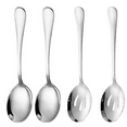 thumbnail image 2 of Premium Stainless Steel Serving Spoon Large Serving Utensils for Home Restaurant and Banquet Use Scratch-resistant and Easy to Clean (2Pcs Slotted Spoons & 2Pcs Round Spoons), 2 of 9