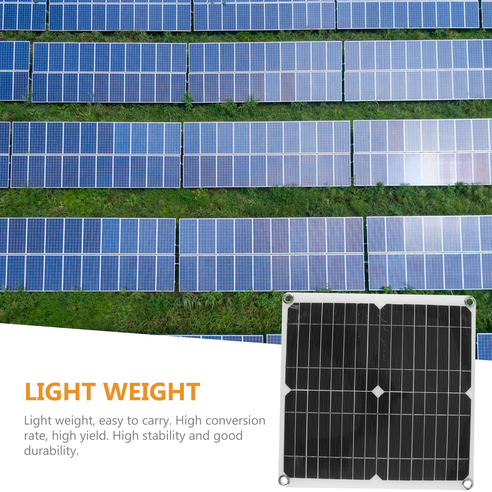 1 Set 200W Outdoor Photovoltaic Solar Power Panel Charging Solar Panel