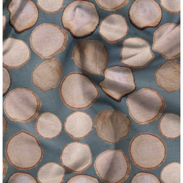 Soimoi Rayon Fabric Shells Ocean Print Fabric by Yard 42 Inch Wide