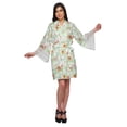 thumbnail image 5 of Moomaya Printed Cotton Robes For Women Plus Size Kimono Robe Short Nightwear, 5 of 6