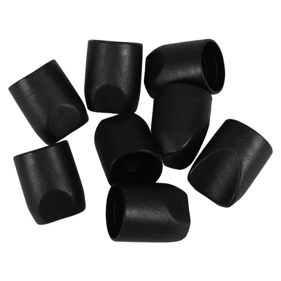 NICEXMAS Folding Chair Stabilizer Caps PP End Caps Black Stability For Patio Furniture 8pcs