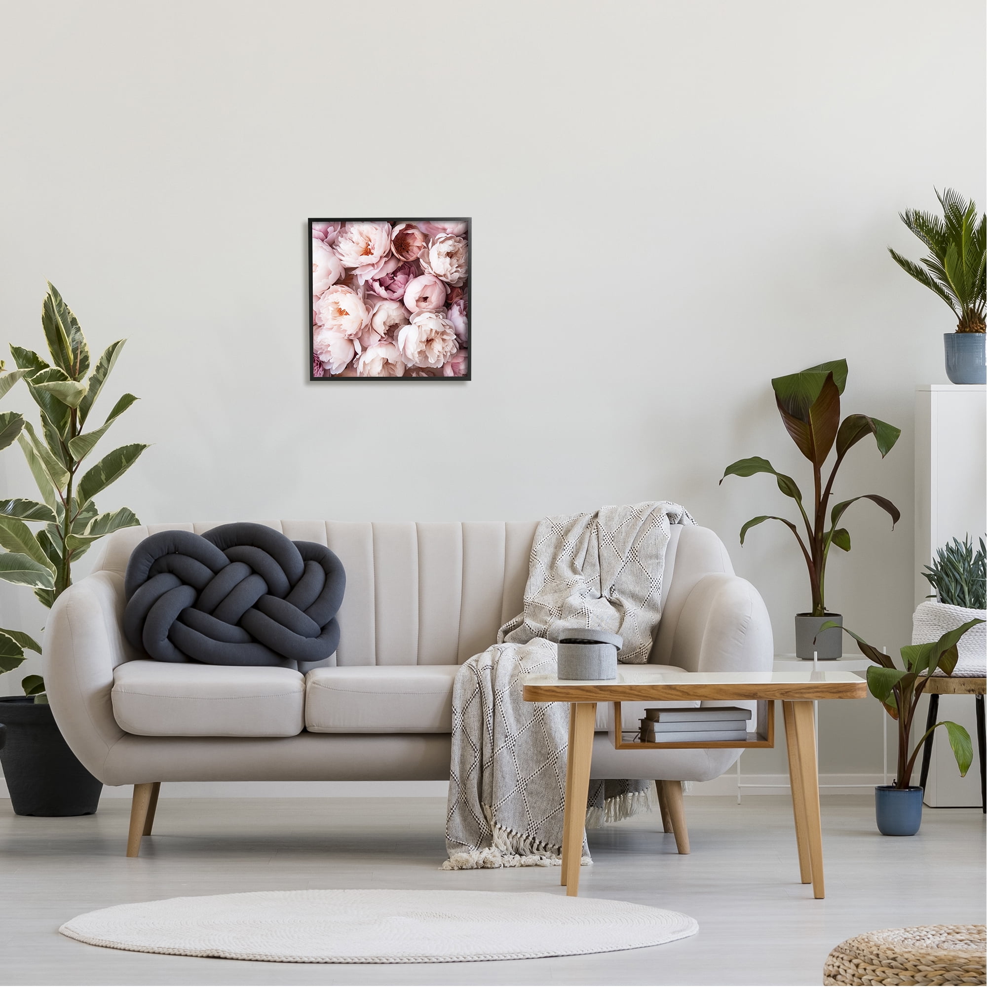 Stupell Industries Varied Peony Blooms Botanical & Floral Photography Black Framed Art Print Wall Art, 17 x 17