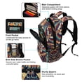 thumbnail image 5 of FORMRS Unisex Backpack Elementary School Travel Bookbag with Reflective Stripes, Beige Geometric Eagle, 5 of 7