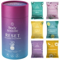 Body Restore Shower Steamers Aromatherapy, Essential Oils, Shower Steamers, Reset, 6 Count