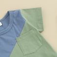 thumbnail image 6 of Bagilaanoe 2pcs Toddler Baby Boy Shorts Set Short Sleeve Contrast Color T Shirt Tops + Shorts 6M 12M 18M 24M 3T Kids Casual Summer Clothes, 6 of 8