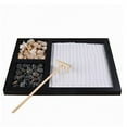 thumbnail image 1 of Wooden Miniature Zen Garden Desktop Landscape Sand Table Decorative Square Sandbox with Rectangular Tray Multiple Accessories for Home Office Hotel, 1 of 10